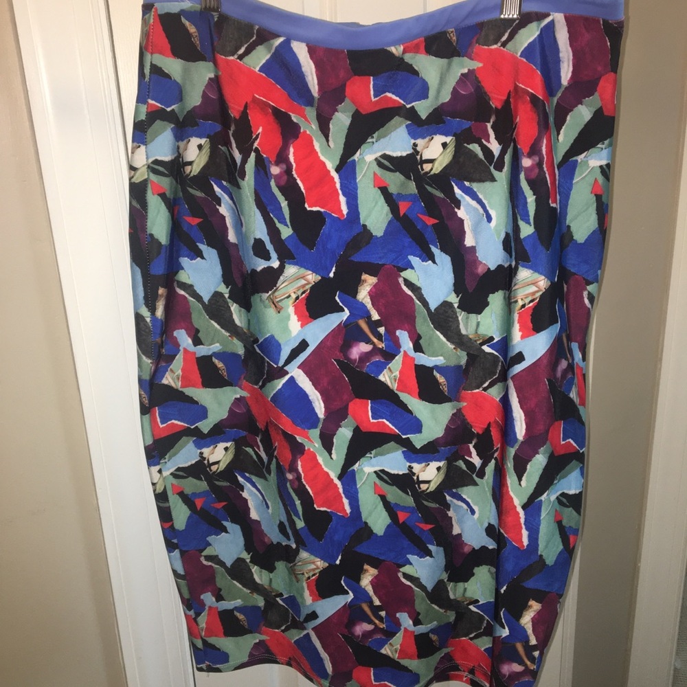 Colorful plus size pencil skirt